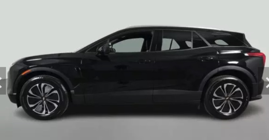 Black 2025 Chevrolet Blazer EV LT, side view